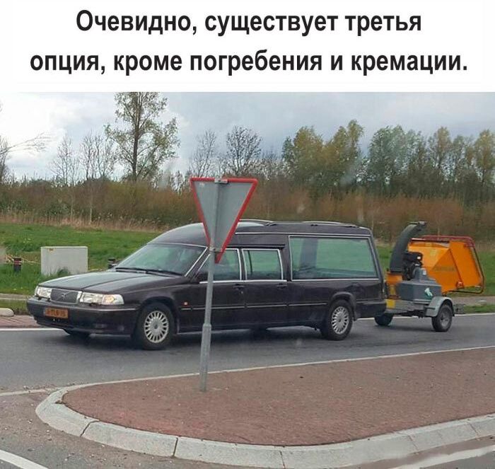 Очевидно, существует третья опция, кроме погребения и кремации.