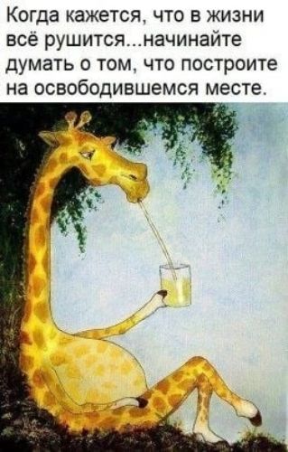 Когда кажется что в жизни всё рушитсяначинайте думать о том что построите на освободившемся месте