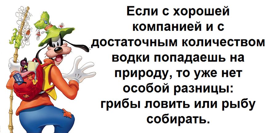 Если с хорошей компанией и с достаточным количеством водки попадаешь на природу то уже нет особой разницы грибы ловить или рыбу собирать