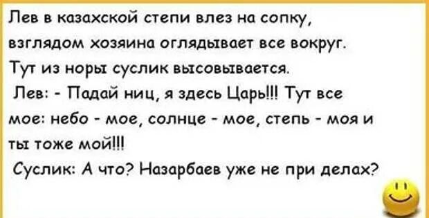 Пи казахской шпи но сопку птицам хозяина оглядывает яс вокруп Тут и норы суслик пышки пися Папой ниц я здесь Царь Ту все мои ба мое солнце мое степь моя и ты тоже мой Суслик А что Назарбаев уже ис при делах