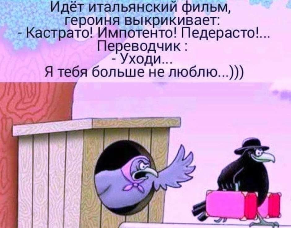 Идётйталёяябкий фИп м героиня вьікрикивает рато Импотенто Педерасто Переводчик Уходи Ка Я тебя больше не люблю