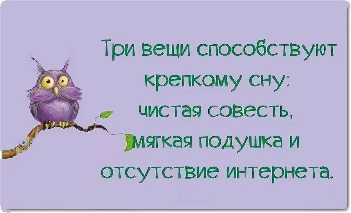 Три вещи способствуют крепкому сну чистая совесть мягкая подушка и отсутствие интернета