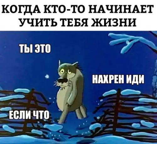 КОГДА КТО ТО НАЧИНА УЧИТЬ ТЕБЯ ЖИЗНИ ТЫ ЭТО НАЖРЕН ИДИ в П л