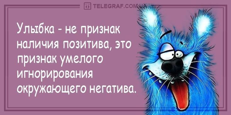 Улыбка - не признак наличия позитива, это признак умелого игнорирования окружающего негатива.