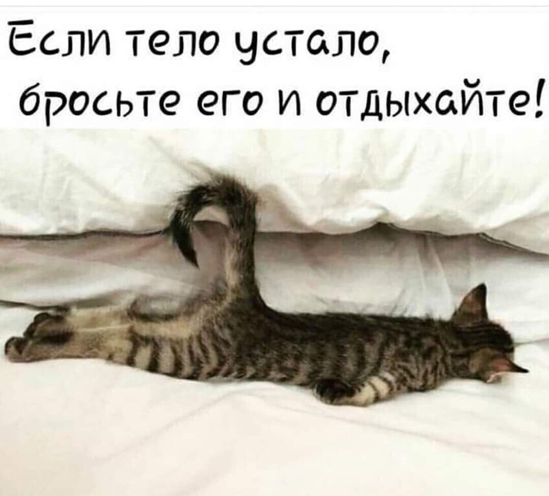 Если тело устало, бросьте его и отдыхайте!