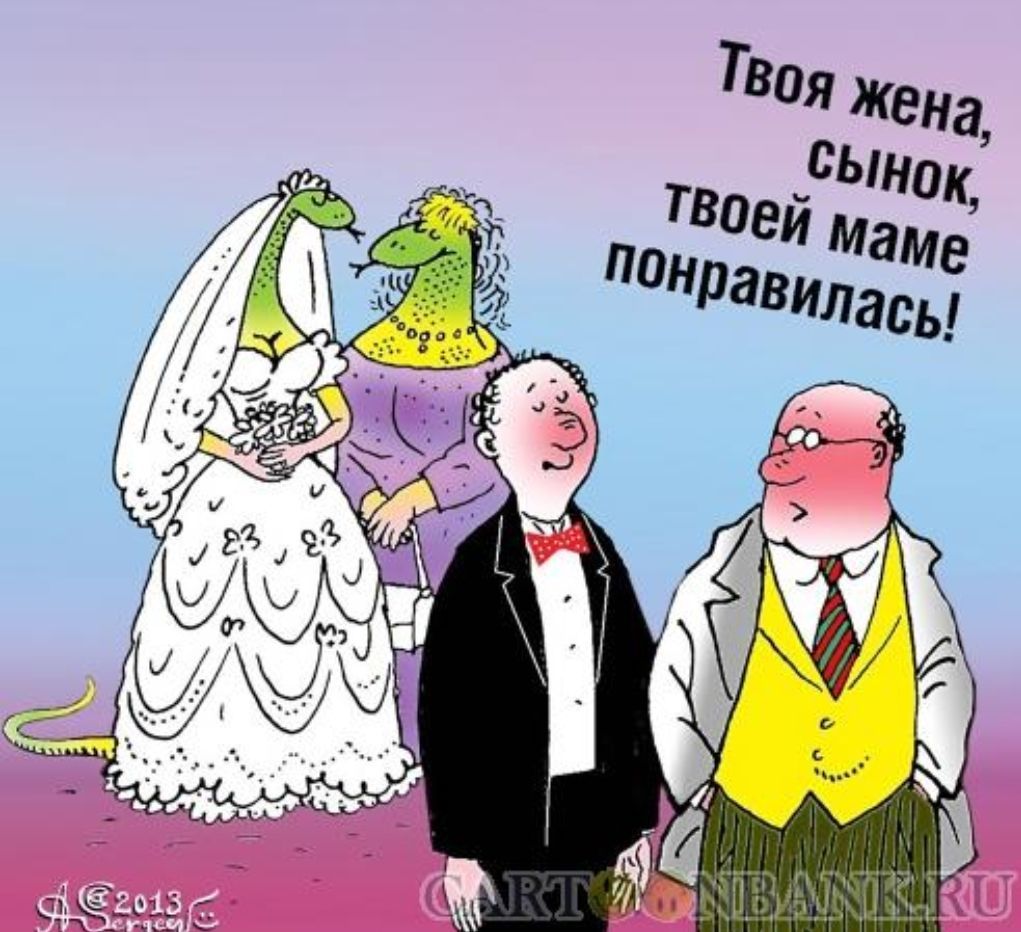 Твоя жена, сынок, твоей маме понравилась!