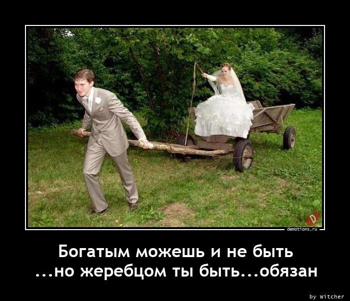 Богатым можешь и не быть ...но жеребцом ты быть...обязан
