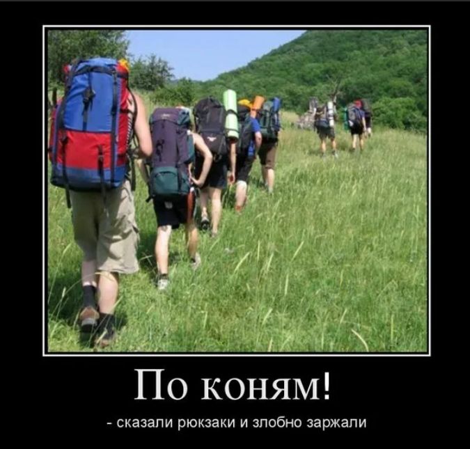 По коням! - сказали рюкзаки и злобно заржали