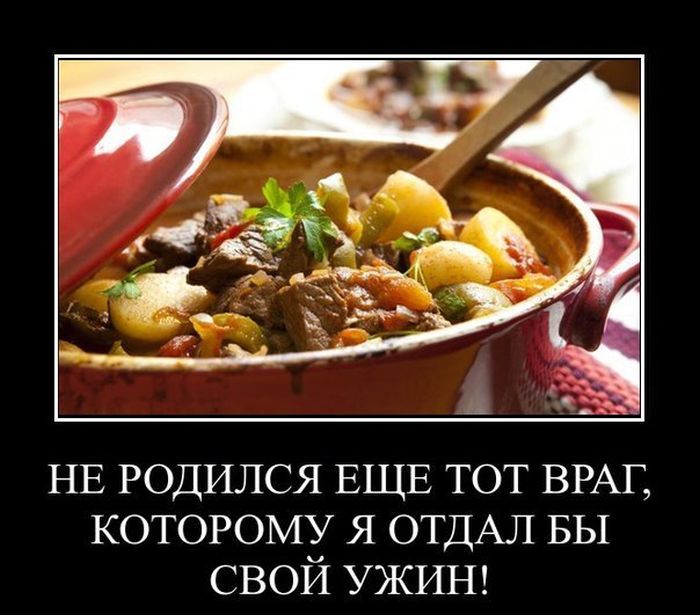 НЕ РОДИЛСЯ ЕЩЕ ТОТ ВРАГ, КОТОРОМУ Я ОТДАЛ БЫ СВОЙ УЖИН!