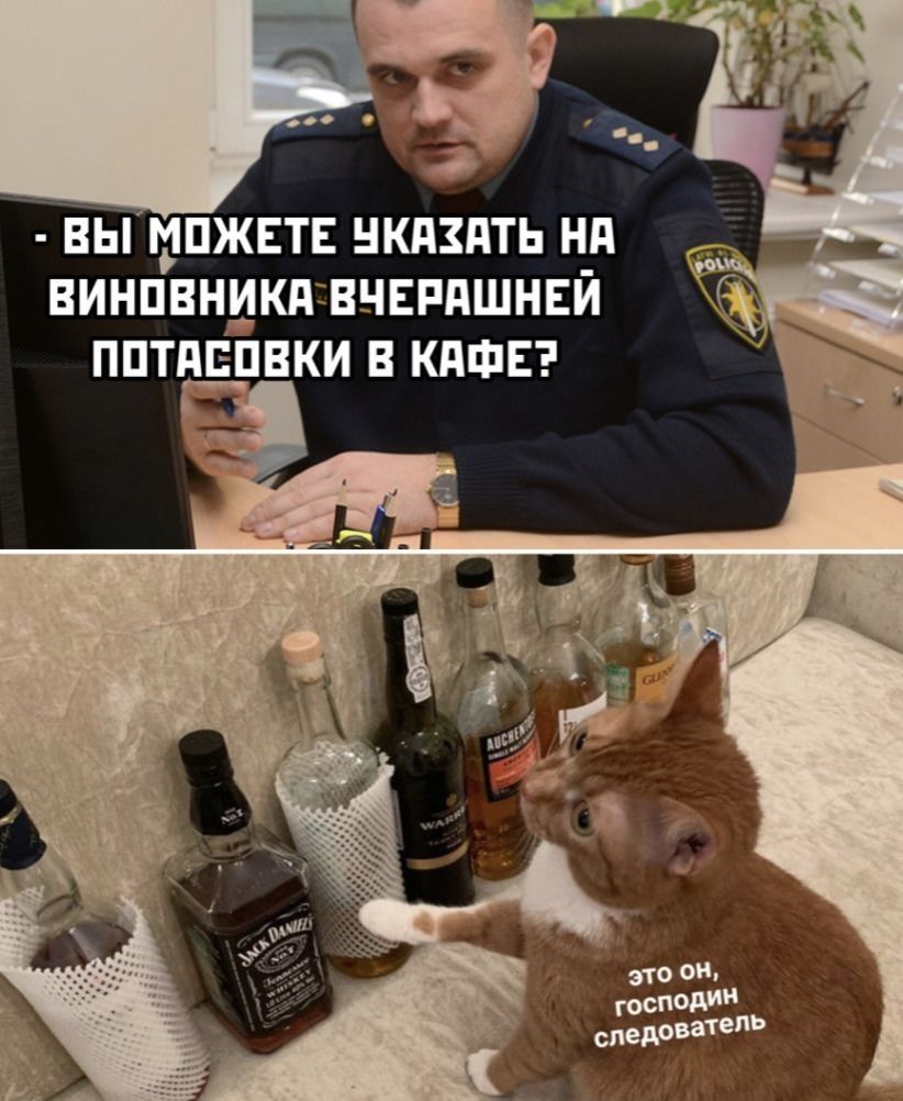 - Вы можете указать на виновника вчерашней потасовки в кафе?
- Это он, господин следователь