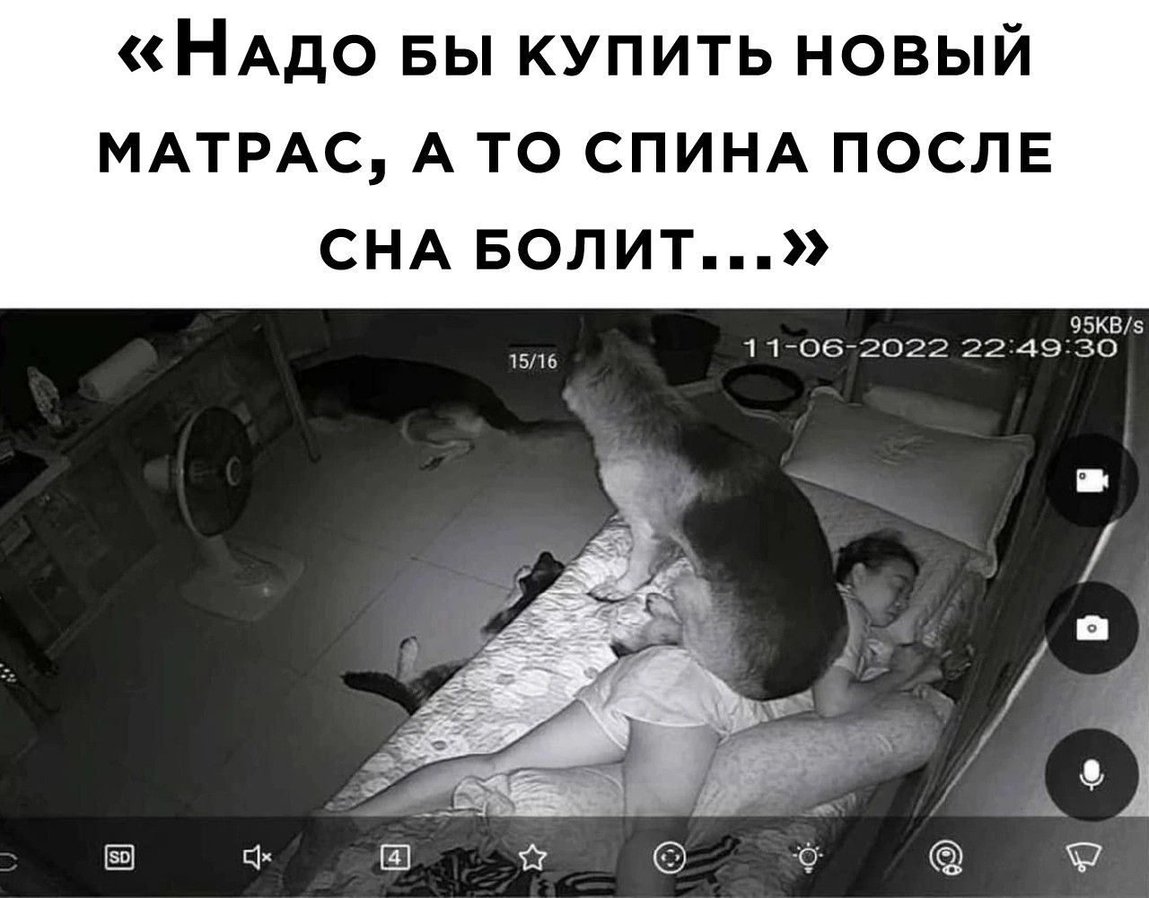 «Надо бы купить новый матрас, а то спина после сна болит...»