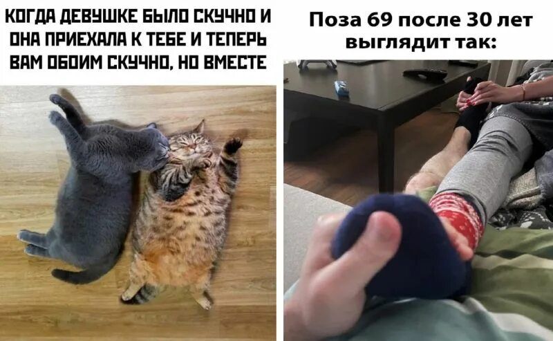 КОГДА ДЕВУШКЕ БЫЛО СКУЧНО И ОНА ПРИЕХАЛА К ТЕБЕ И ТЕПЕРЬ ВАМ ОБОИМ СКУЧНО, НО ВМЕСТЕ
Поза 69 после 30 лет выглядит так: