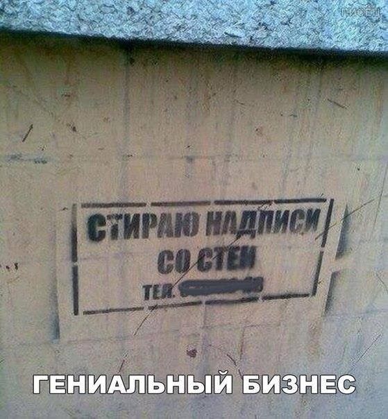 СТИРАЮ НАДПИСИ СО СТЕН ТЕЛ.