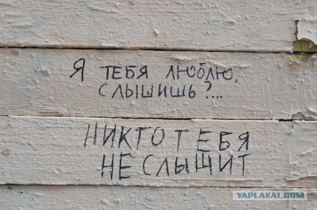 Я тебя люблю, слышишь? ... НИКТО ТЕБЯ НЕ СЛЫШИТ