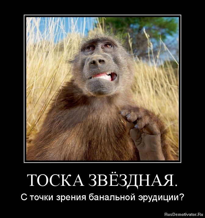 ТОСКА ЗВЁЗДНАЯ. С точки зрения банальной эрудиции?