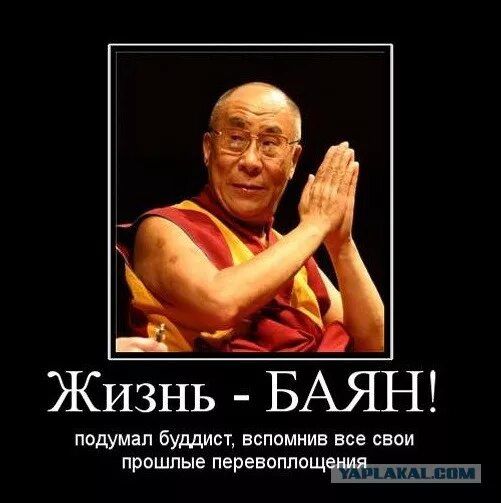 Жизнь - Баян! подумал буддист, вспоминая все свои прошлые перевоплощения