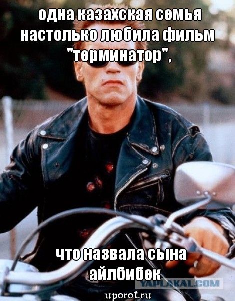 одна казахская семья настолько любила фильм Терминатор, что назвала сына айлбибек