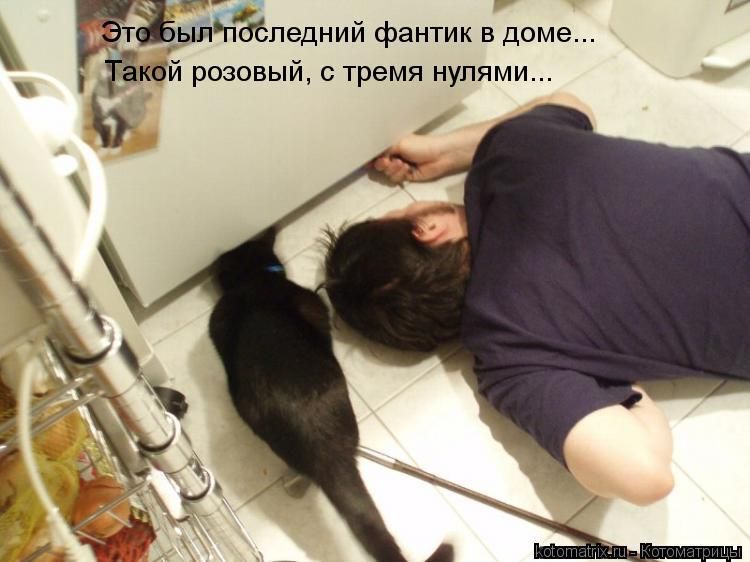 Это был последний фантик в доме... Такой розовый, с тремя нулями...