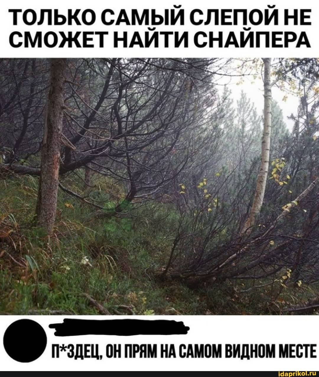 Только самый слепой не сможет найти снайпера. П*здец, он прямо на самом видном месте