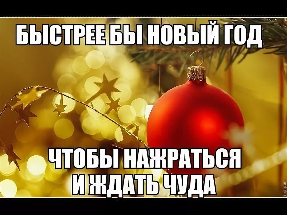 БЫСТРЕЕ БЫ НОВЫЙ ГОД ЧТОБЫ НАЖРАТЬСЯ И ЖДАТЬ ЧУДА
