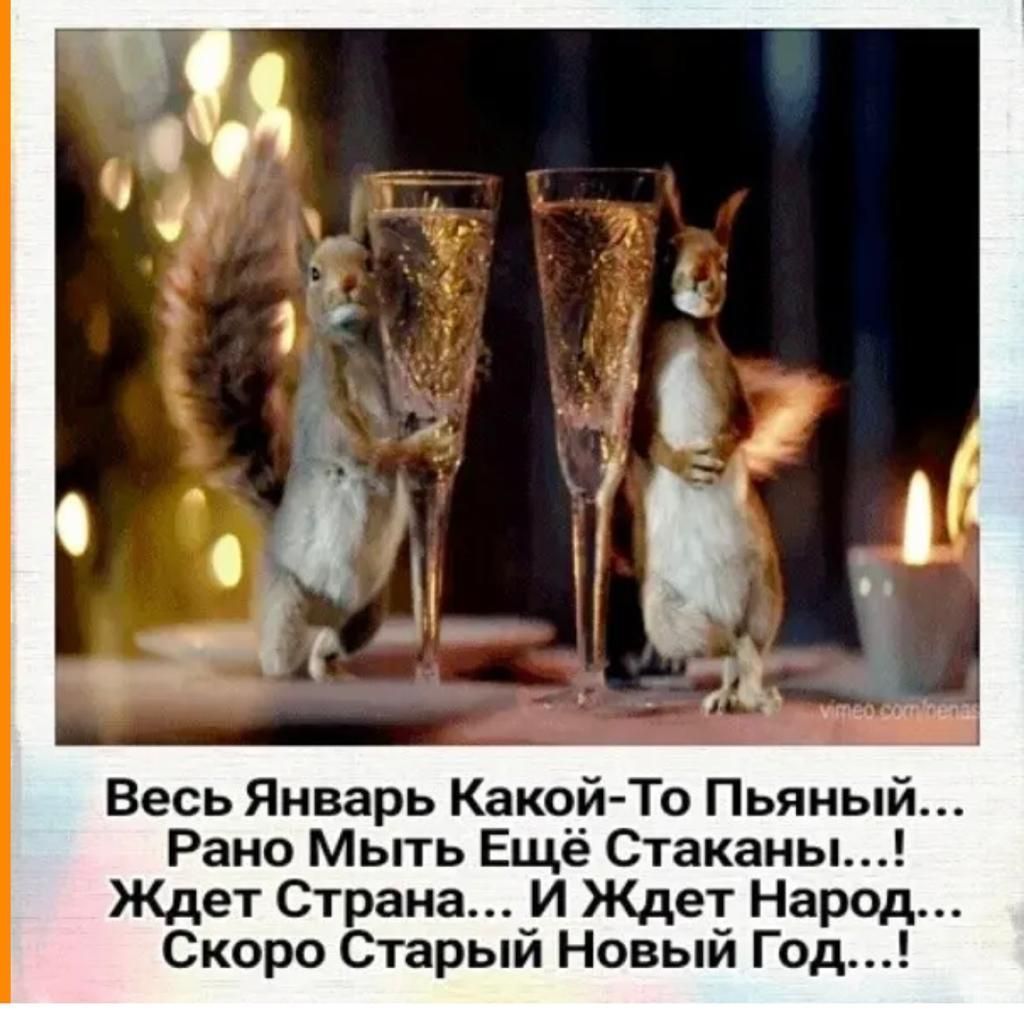 Весь Январь Какой-То Пьяный... Рано Мыть Ещё Стаканы...! Ждет Страна... И Ждет Народ... Скоро Старый Новый Год...