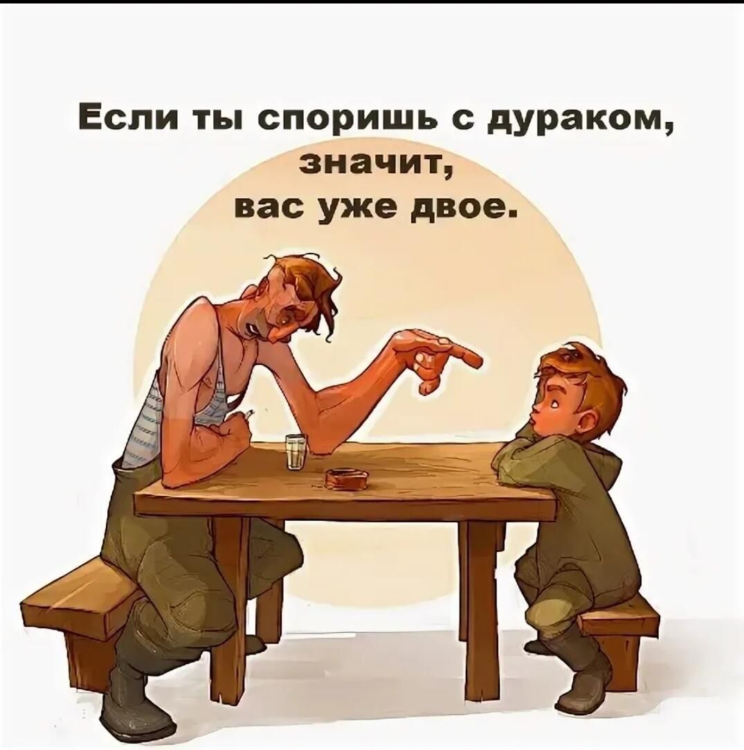Если ты споришь с дураком, значит, вас уже двое.