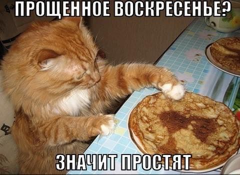 Прощенное воскресенье? Значит простят