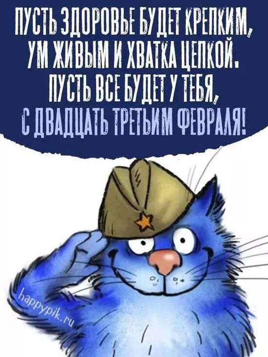 Пусть здоровье будет крепким, ум живым и хватка цепкой. Пусть все будет у тебя, с двадцать третьим февраля!
