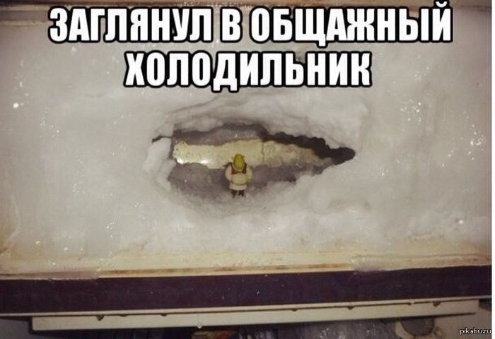 Заглянул в общажный холодильник