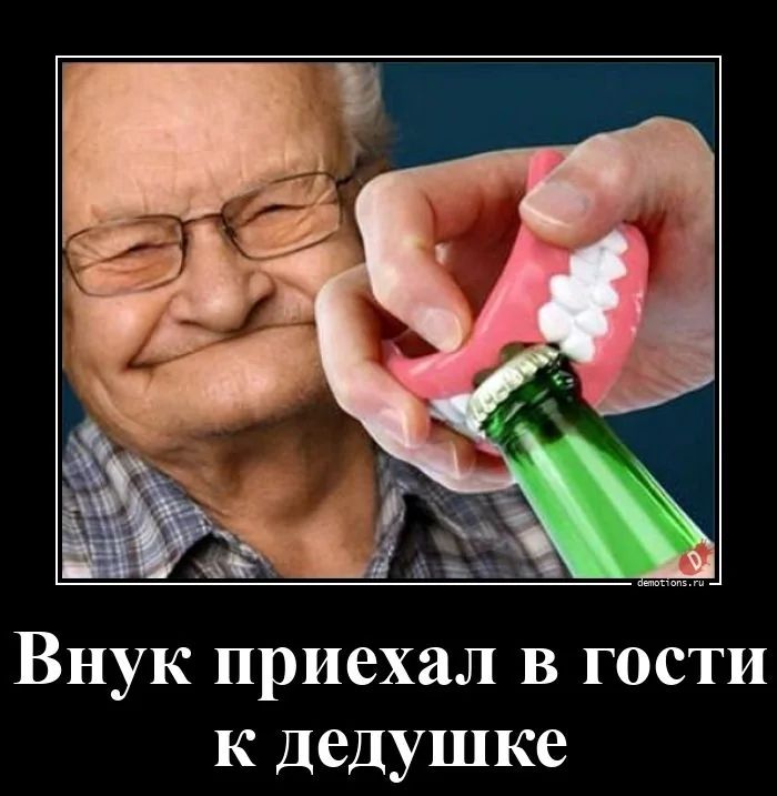 Внук приехал в гости к дедушке
