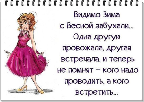 Видимо Зима с Весной забухали... Одна другую провожала, другая встречала, и теперь не помнят – кого надо проводить, а кого встретить...