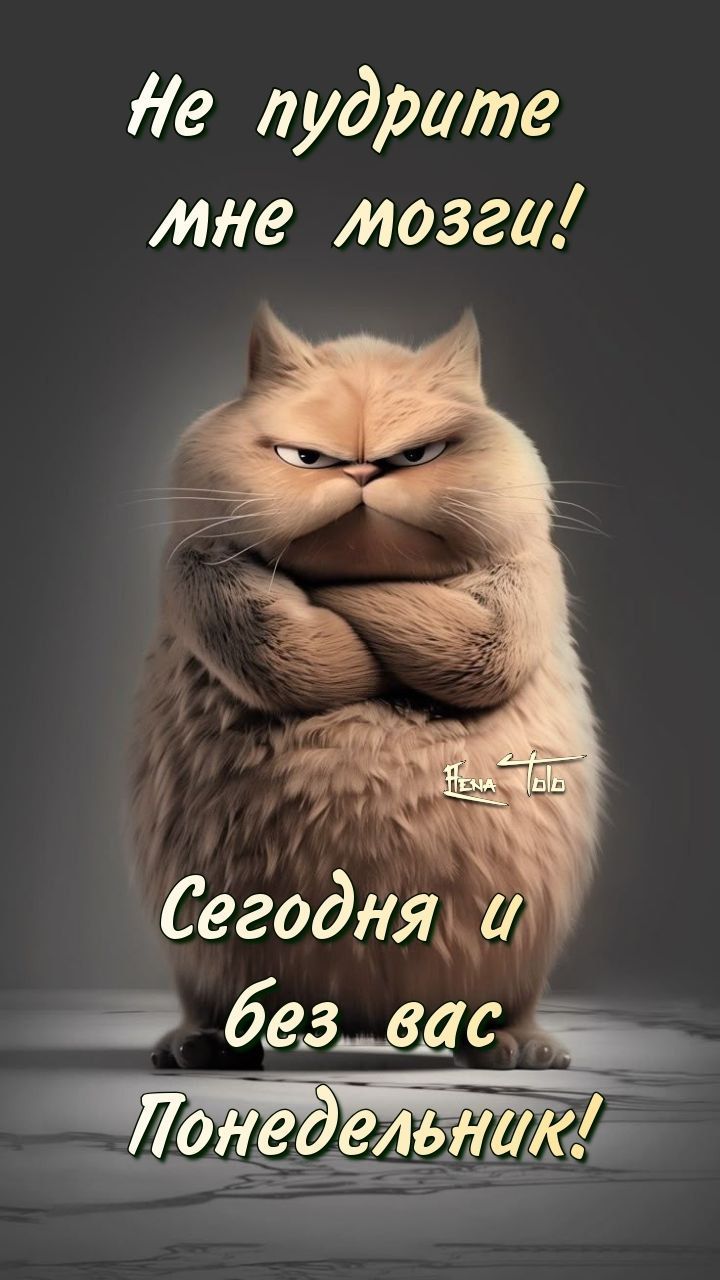 Не пудрите мне мозги! Сегодня и без вас Понедельник!