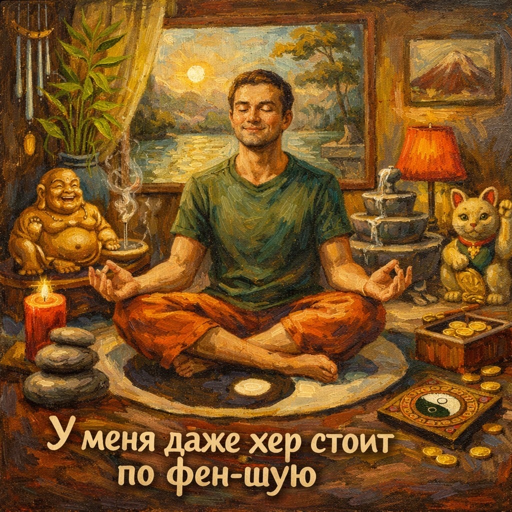 У меня даже хер стоит по фен-шую