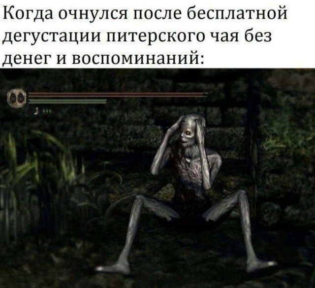 Когда очнулся после бесплатной дегустации питерского чая без денег и воспоминаний: