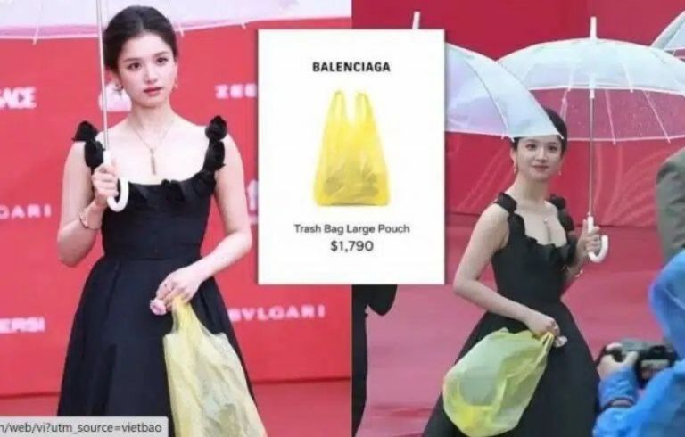 BALENCIAGA Trash Bag Large Pouch $1,790