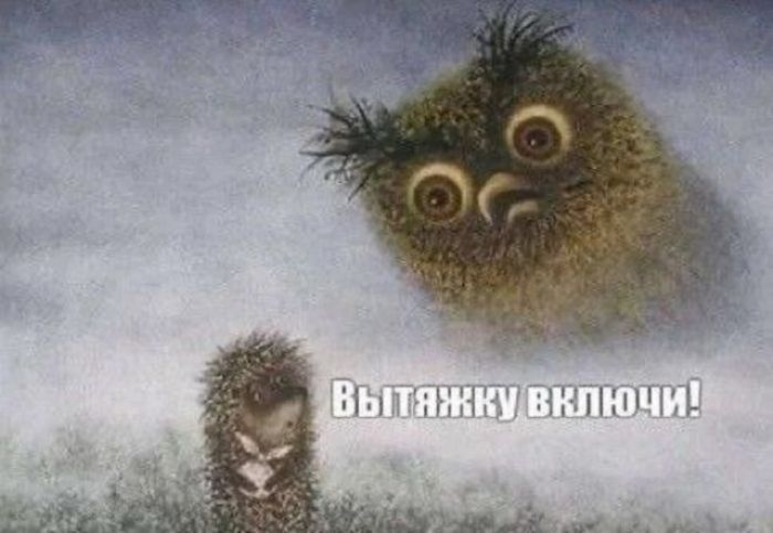 ВЫТЯЖКУ ВКЛЮЧИ!