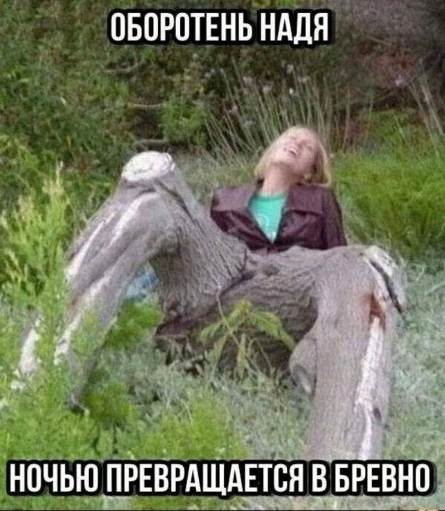 ОБОРОТЕНЬ НАДЯ НОЧЬЮ ПРЕВРАЩАЕТСЯ В БРЕВНО