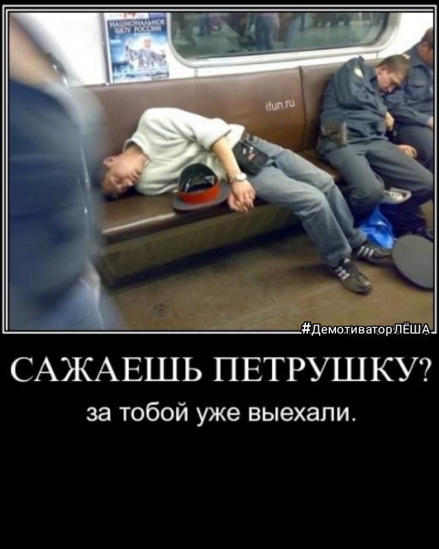 демотиваторЛЁША САЖАЕШЬ ПЕТРУШКУ за ТОбОЙ уже ВЬЮХЭПИ