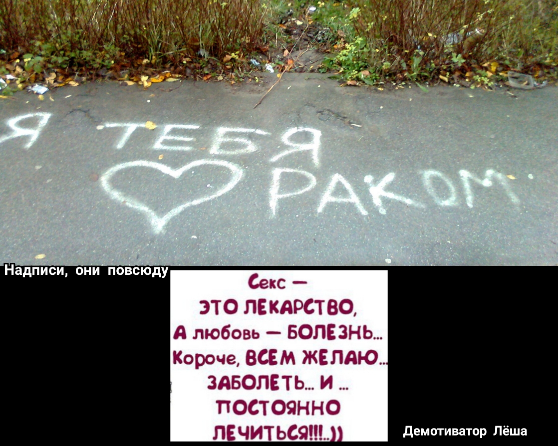 Надписи они повсюду демотиватор Лёша