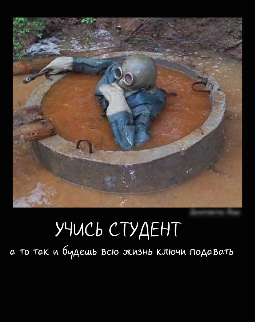 ___ь УЧИСЬ СТУДЕНТ то так и богдешь Всю жизнь ключи подавать
