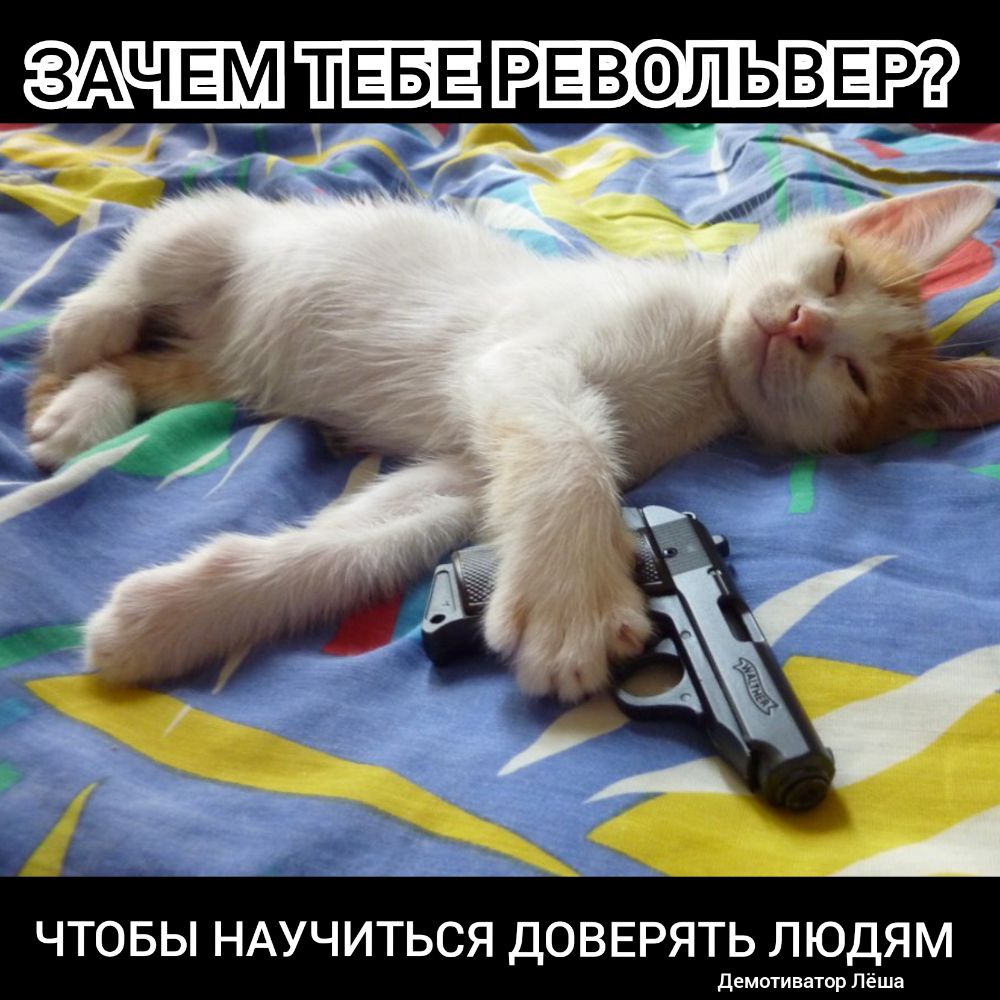 РЕВОЛЬВЕР ЧТОБЫ НАУЧИТЬСЯ ДОВЕРЯТЬ ЛЮДЯМ ин торПё ша