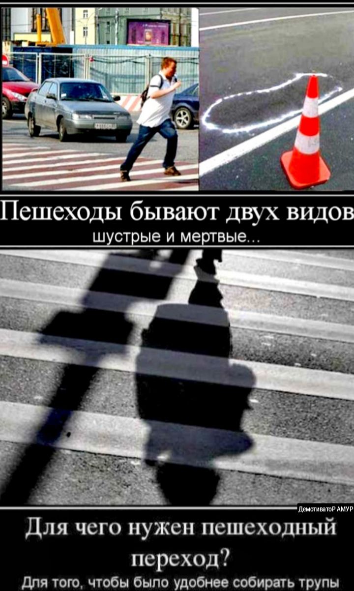 ДЛЯ ЧСГО НУЖСН ПСШСХОДНЫЙ переход для того чтобы было удобнее собирать трупы