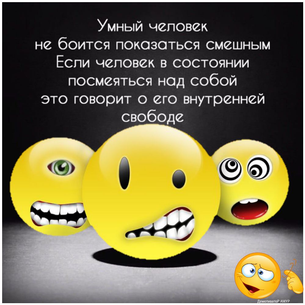 Умный человек не боится покозоться смешным Если человек в состоянии посмеяться над собой это говорит о его внутренней