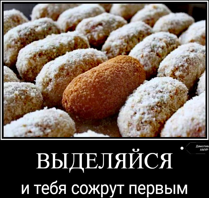_ _ __ за _ _ _ А ВЫДЕЛЯЙСЯ и тебя сожрут первым