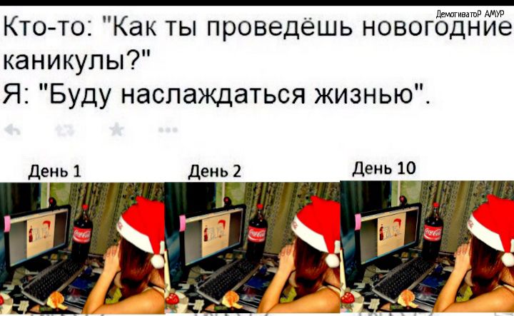 дитивдшд АМУР Кто то Как ты проведёшь новогодние каникулы Я Буду наслаждаться жизнью