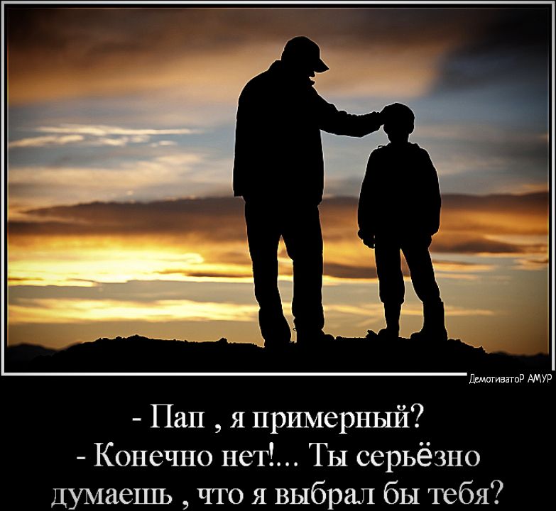 Пап я примерный Конечно нет Ты серьёзно думаешь что я выбрал бы тебя