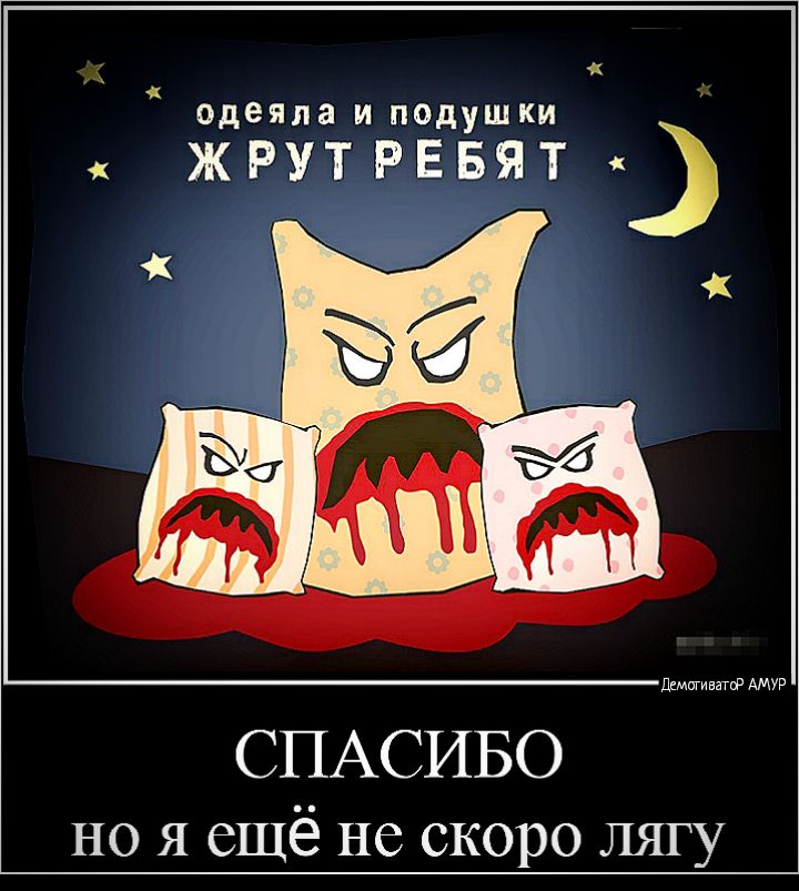 одеяла и подушки _ ЖРУТРЕБЯТ СПАСИБО но я ещё не скоро лягу