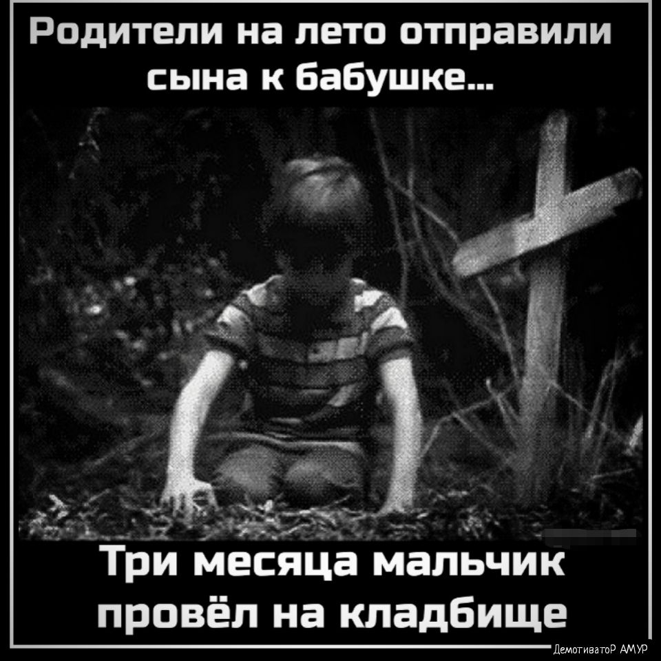 Родители на лето отправили сына к Бабушке Три месяца Мальчик провёл на кладбище