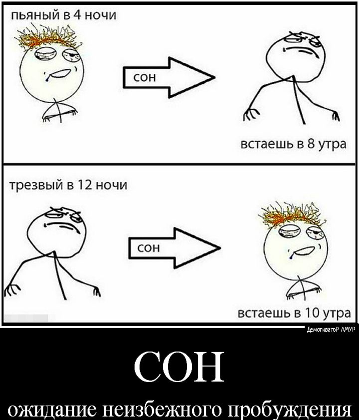 пьяный в 4 ночи дё встаешь в 8 утра трезвый в 12 ночи Ё встаешь в 10 утра Минвата СОН ожидание НСИЗбСЖНОГО П 006 ДСНИЯ