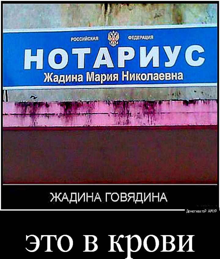 там НОТАРИУС Жадина Мария Николаевна это В крови